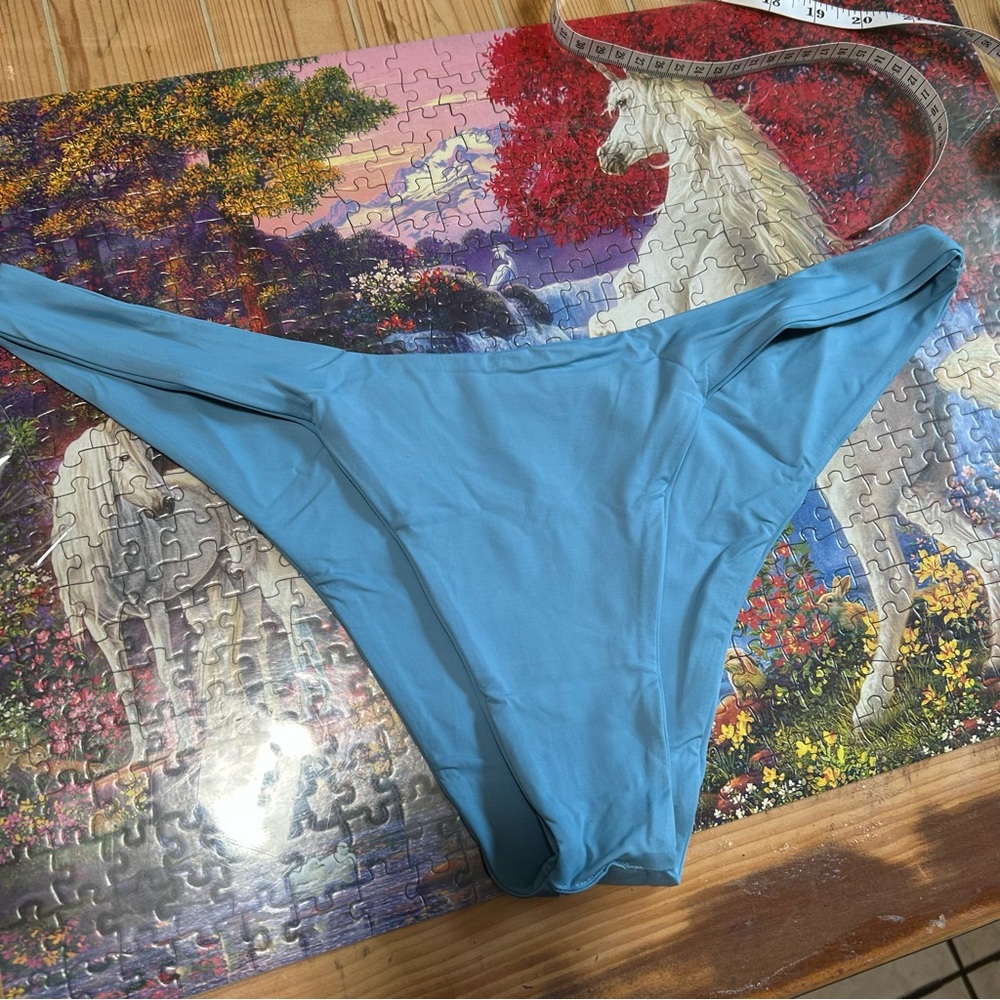 NWOT Lulus Casden Light Blue Bikini Bottoms - Picture 2 of 5
